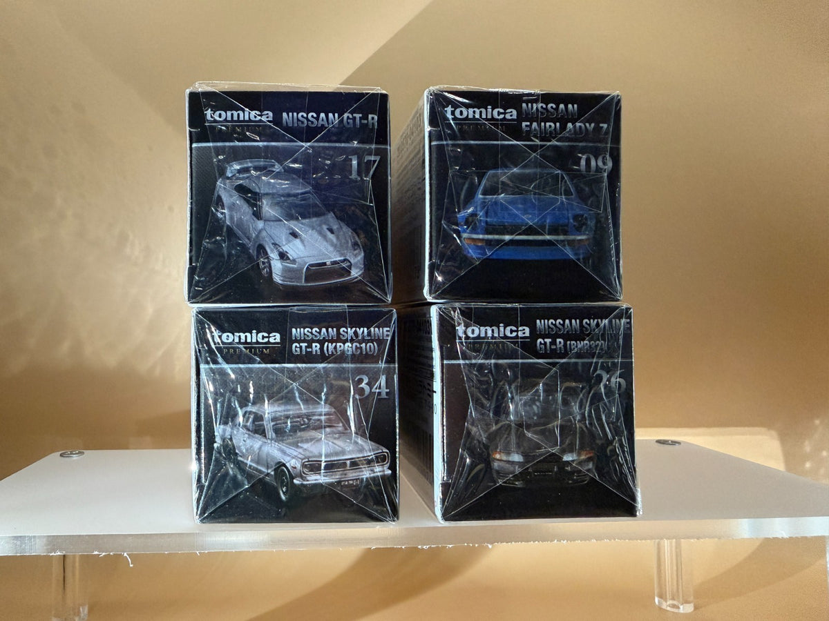 トミカプレミアム 日産 4台セット GT-R R35／スカイライン GT-R BNR32／ハコスカ KPGC10／フェアレディZ S30（新品未開封）